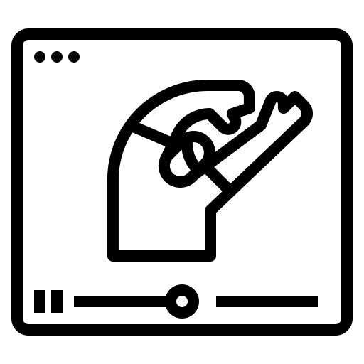 Video entertainment sport workout icon Video entertainment sport workout icon