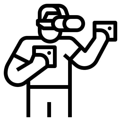 Virtual reality glasses cardio gaming fitness icon Virtual reality glasses cardio gaming fitness icon