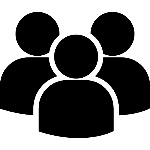 Multiple users silhouette female user accompaniment society icon