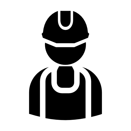 Handy man worker silhouette construction worker construction worker icon