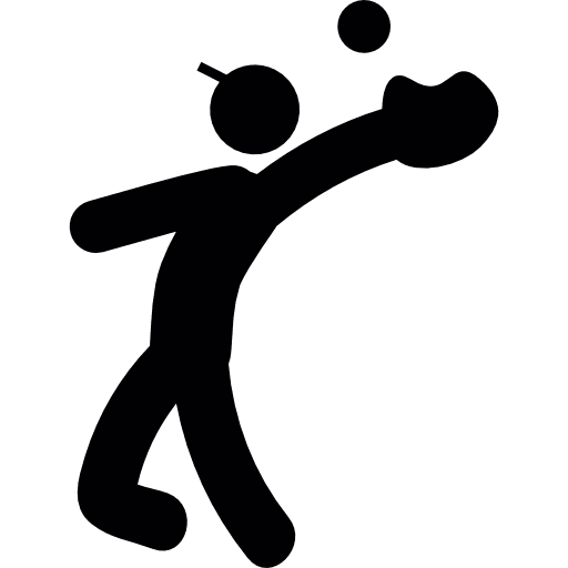 Baseball catcher catch catching baseball icon