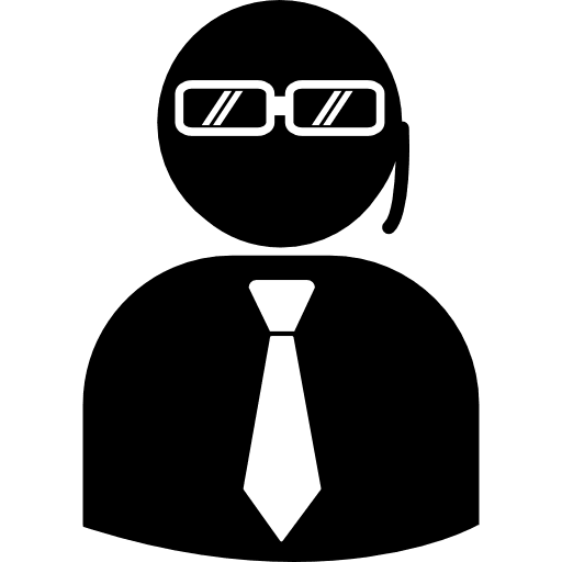 Security agent with earpiece wearing suit and tie earpiece security agent security man icon