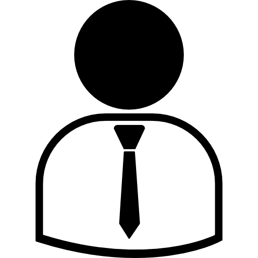 Business man wearing suit and tie businessman people tie icon