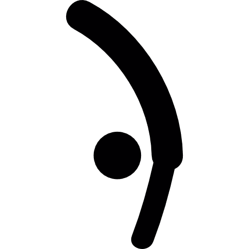 Gymnast somersault gym gymnastics excercising icon