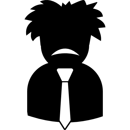 Genius man wearing formal attire tie people suit and tie icon