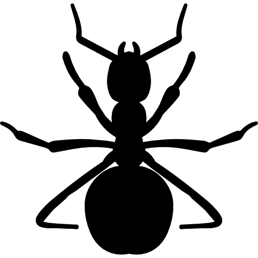 Red ant shape red animal insect icon