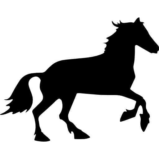 Horse black shape shapes shape animal icon