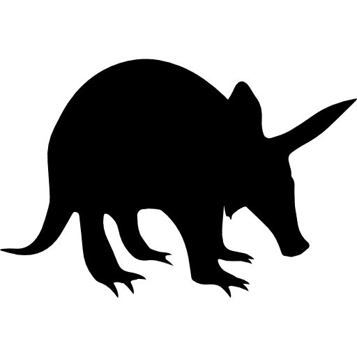 Ant eater shape shapes shape silhouettes icon