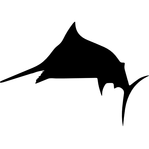 Fish silhouette silhouettes animal kingdom animals icon