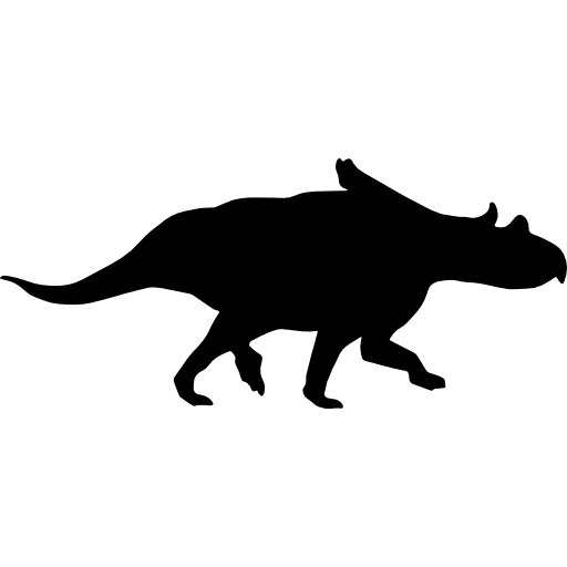Chasmosaurus side silhouette shape animals dinosaur icon
