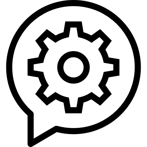 Chat multimedia settings communication icon