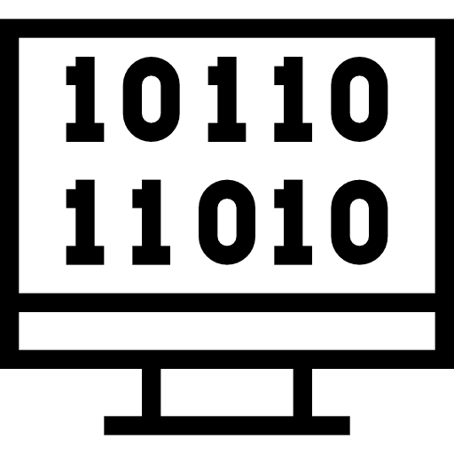 Cloud computing coding monitor computer icon