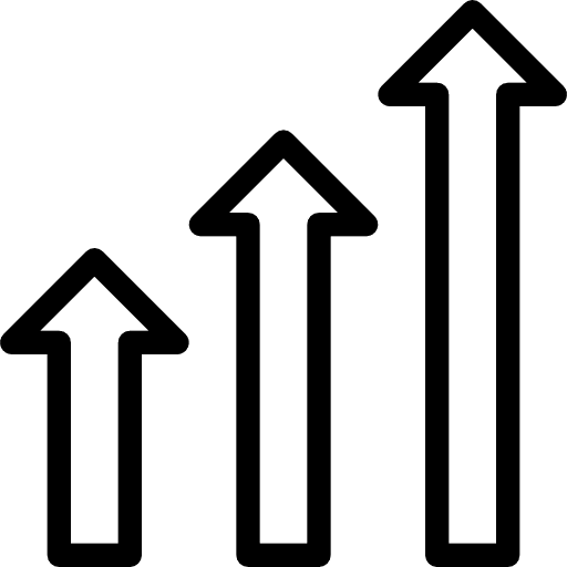 Bar chart statistics business bar graph icon