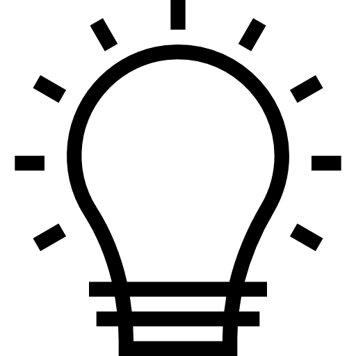 Idea illumination light bulb foco icon
