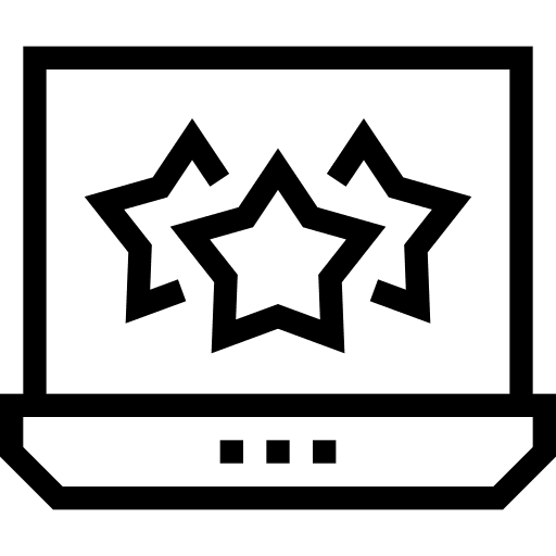 Laptop computer rating computing icon