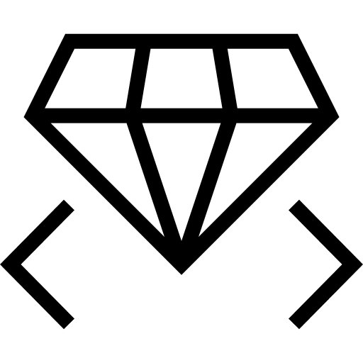 Quality diamond ui business and finance icon