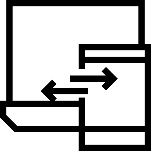 Responsive computer responsive monitor icon