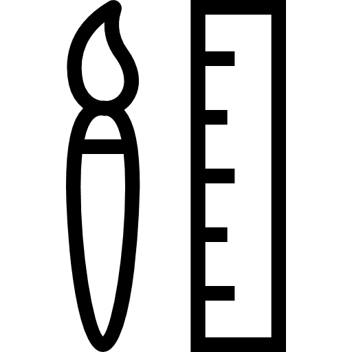 Ruler paint brush edit tools tool icon