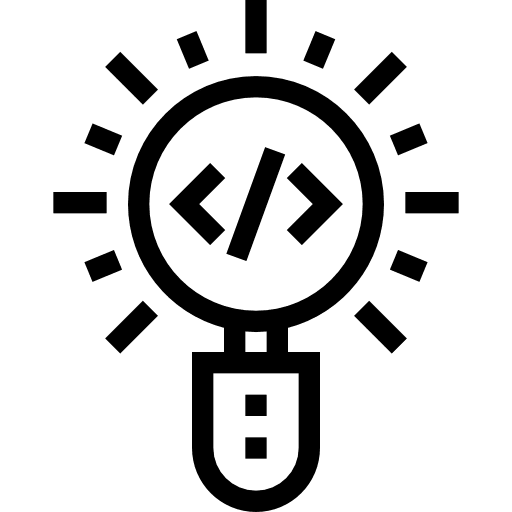 Search meta search magnifying glass icon