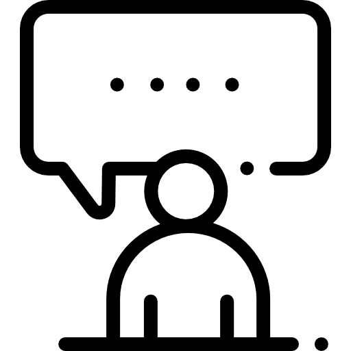 Chat user man speech icon