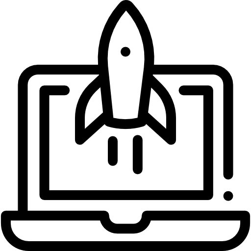 Laptop electronic electronics startup icon