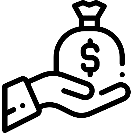 Money bag business currency money icon