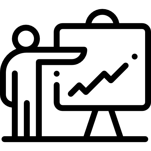 Presentation statistics analyst stats icon