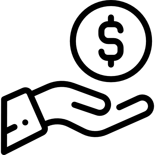 Coin business and finance dollar coin icon