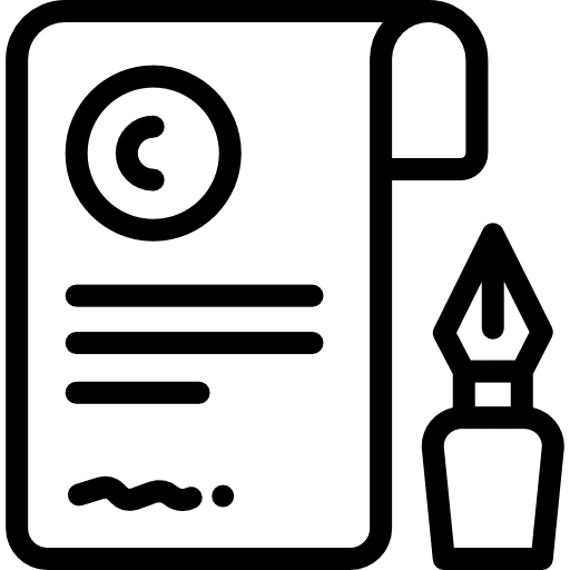 Contract interface certificate education icon