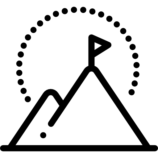 Goal landscape nature mountain icon