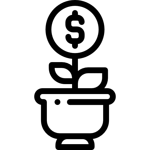 Growth seo and web growth investment icon