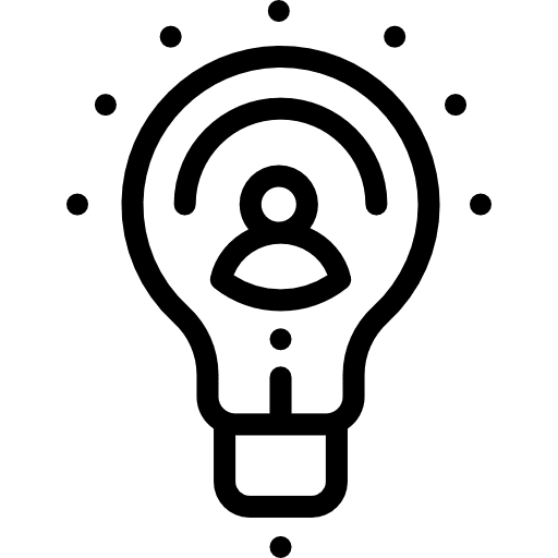 Idea electricity illumination light bulb icon