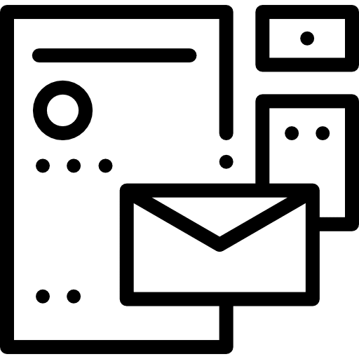 Stationery graphic design seo and web stationery icon