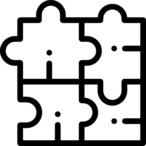 Puzzle hobbies and free time toy puzzle icon