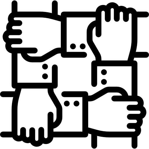 Teamwork networking inclusion lean culture icon
