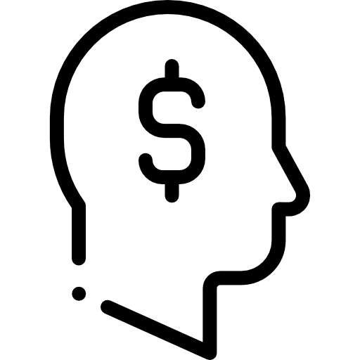 Thinking bank seo and web thinking icon