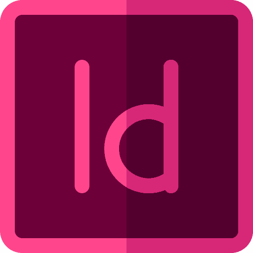 Indesign multimedia brands and logotypes graphic design icon