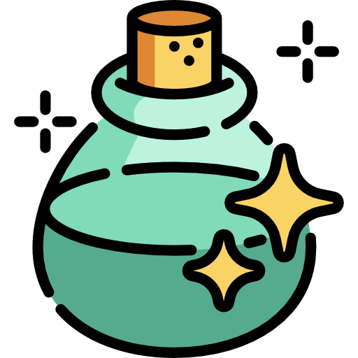 Bottle potion bubbles halloween icon