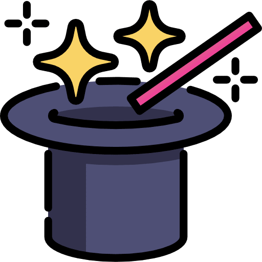 Hat magic birthday and party hat icon