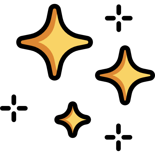 Magic glow sparks magician icon