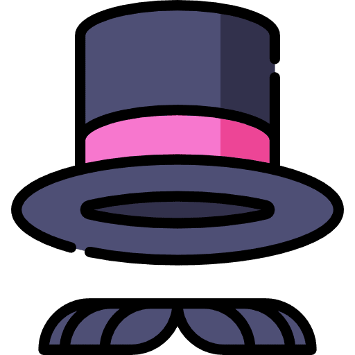 Hat hat costume mustache icon Hat hat costume mustache icon