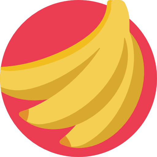 Bananas fruit food vegetarian icon