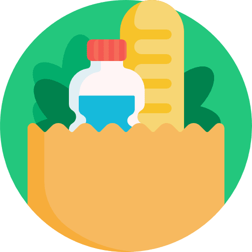 Groceries commerce and shopping supermarket goods icon