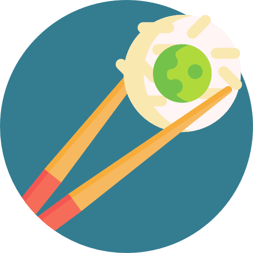 Sushi roll rolled food and restaurant sushi roll icon