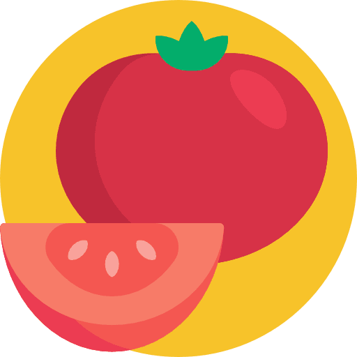 Tomato food and restaurant vegan healthy food icon