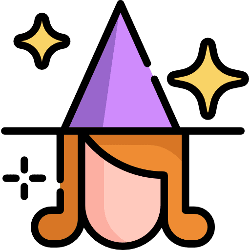 Witch fantasy witch character icon Witch fantasy witch character icon