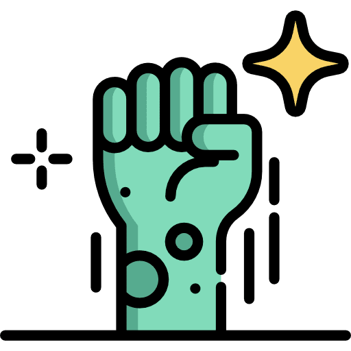 Zombie fear hand scary icon Zombie fear hand scary icon