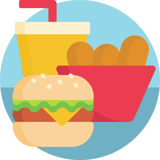 Fast food hamburger fast food burger icon