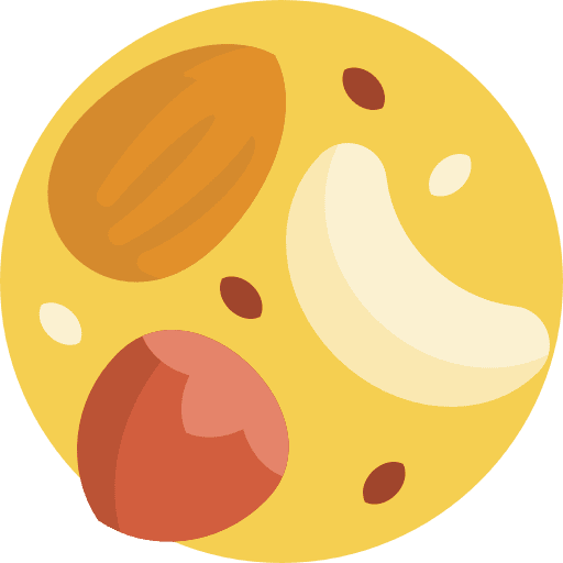 Nuts organic snack peanuts icon