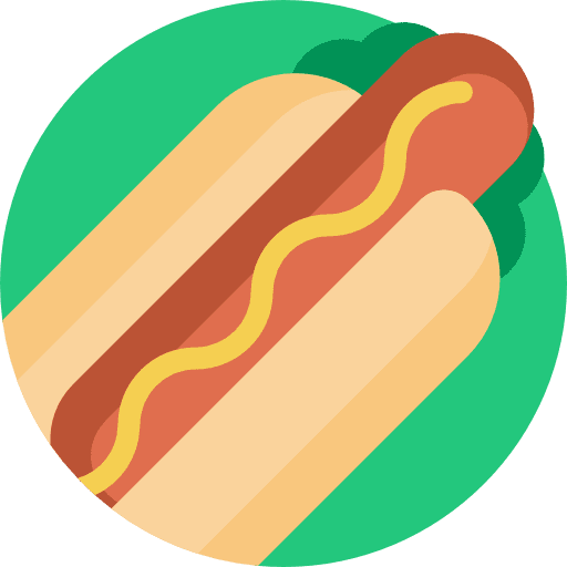 Hot dog food sausage food and restaurant icon